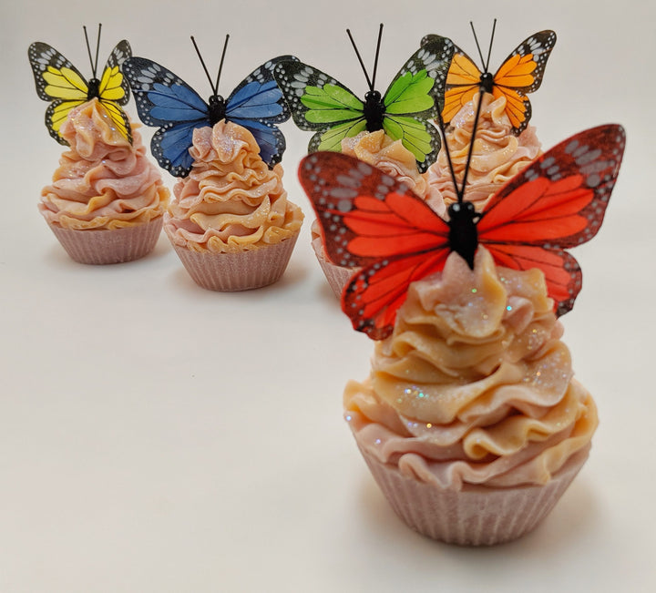 Making Butterfly Cupcake Soaps